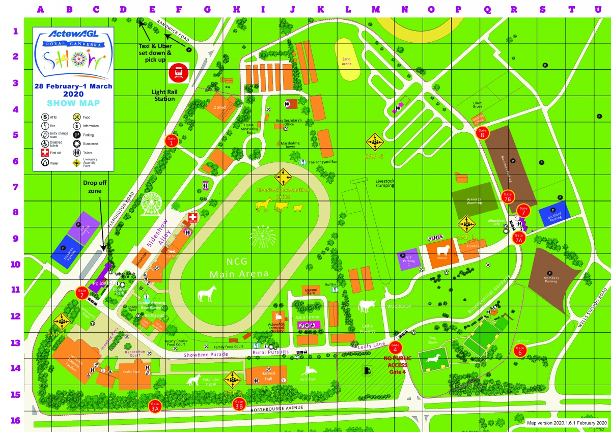 2020 Royal Canberra Show Map V 1.6.1 